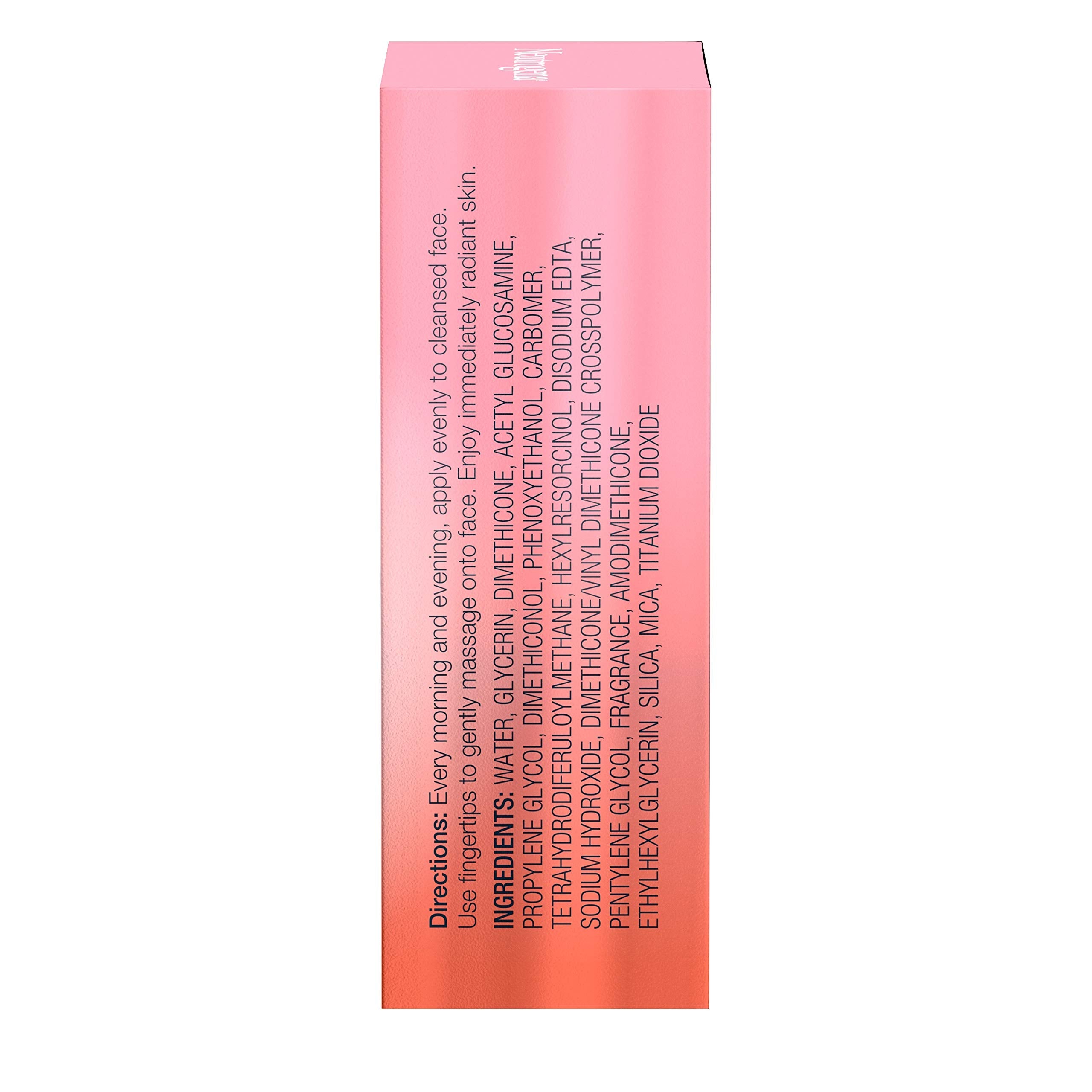 Neutrogena Bright Boost serum image with glass container emphasizing oil-free formula.