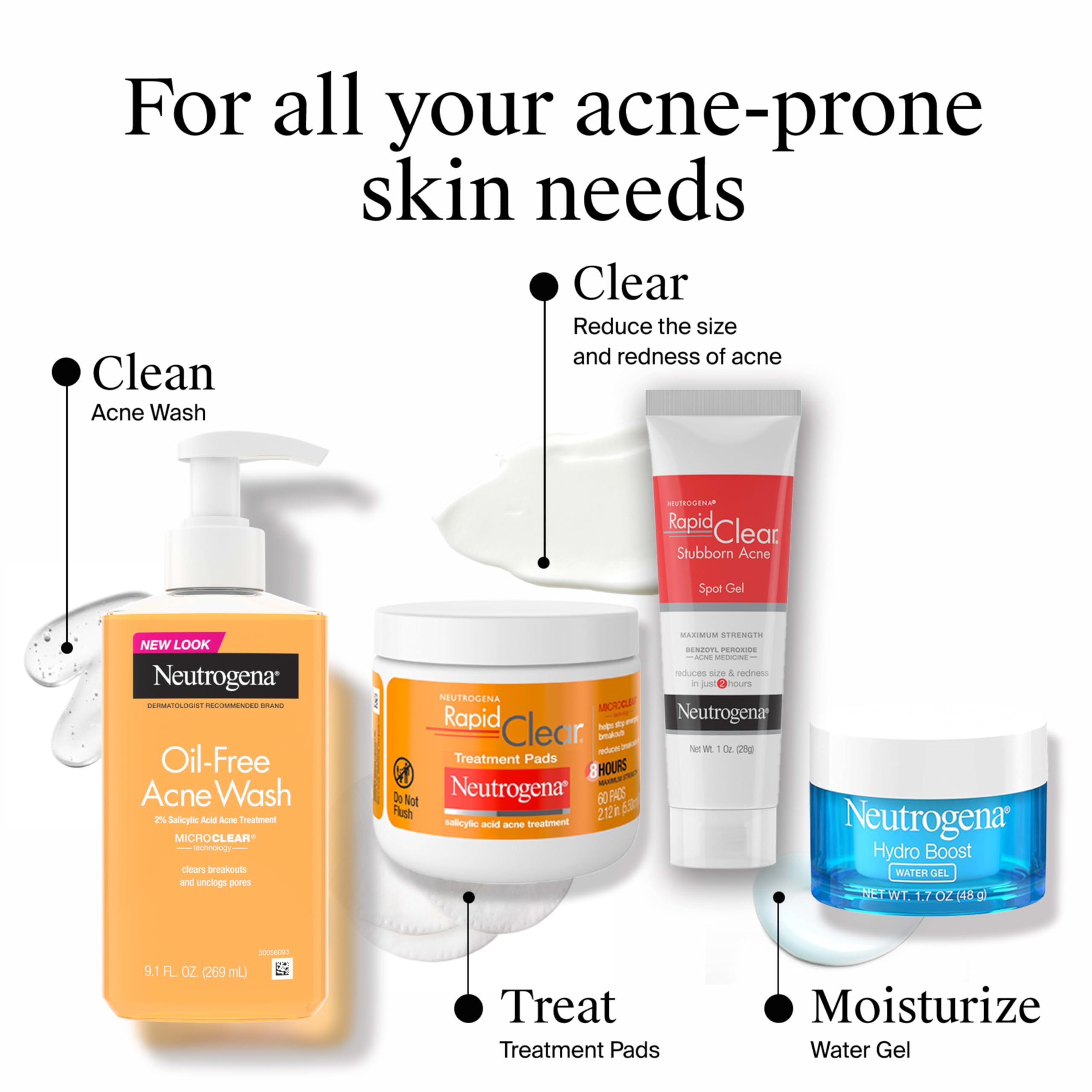 Neutrogena applying spot treatment in mirror for precise coverage