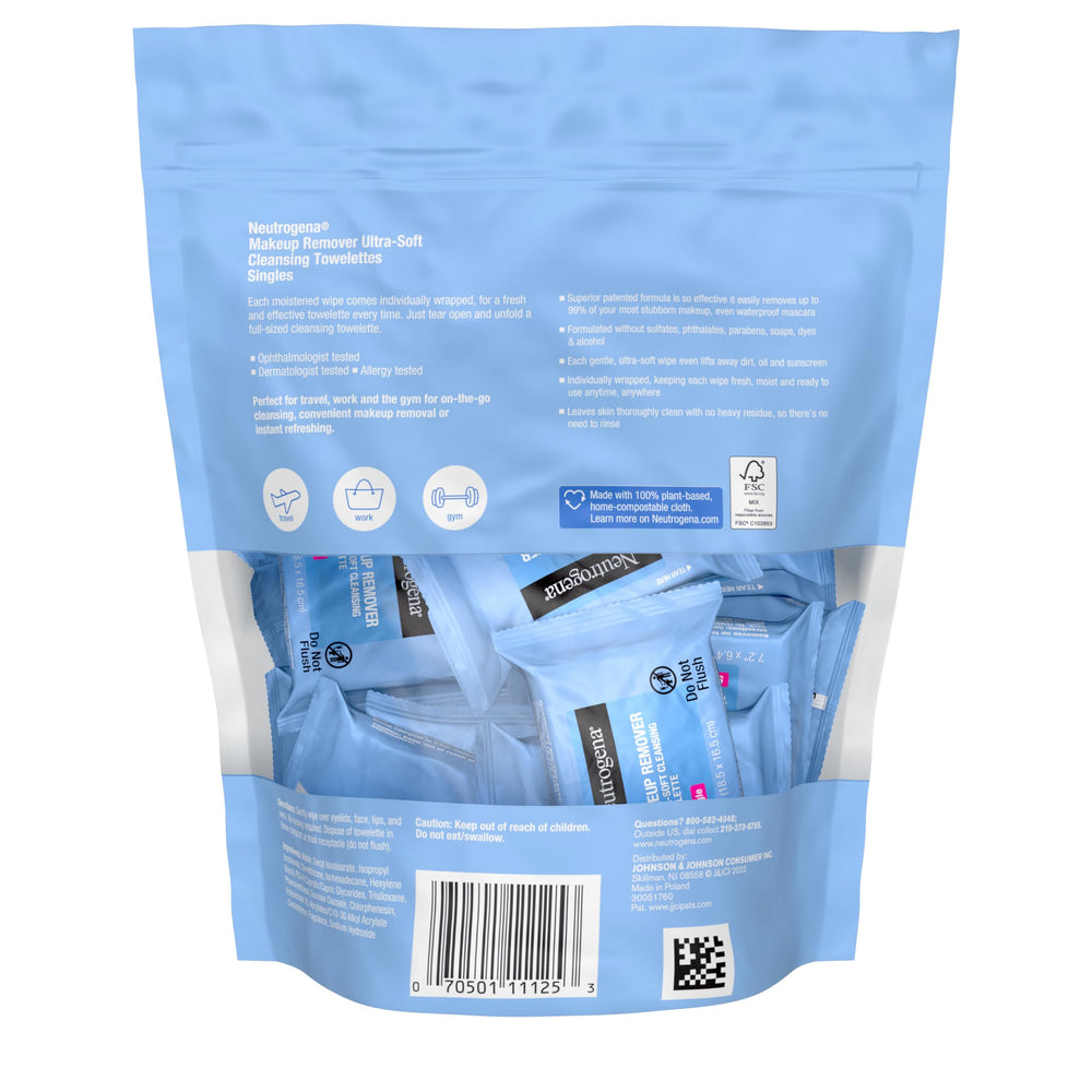 Neutrogena dermatologist-tested wipes safe for sensitive skin.