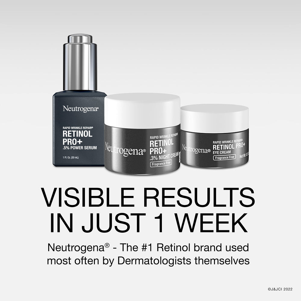 Neutrogena eye cream dermatologist-tested seal image communicates safety and backing.