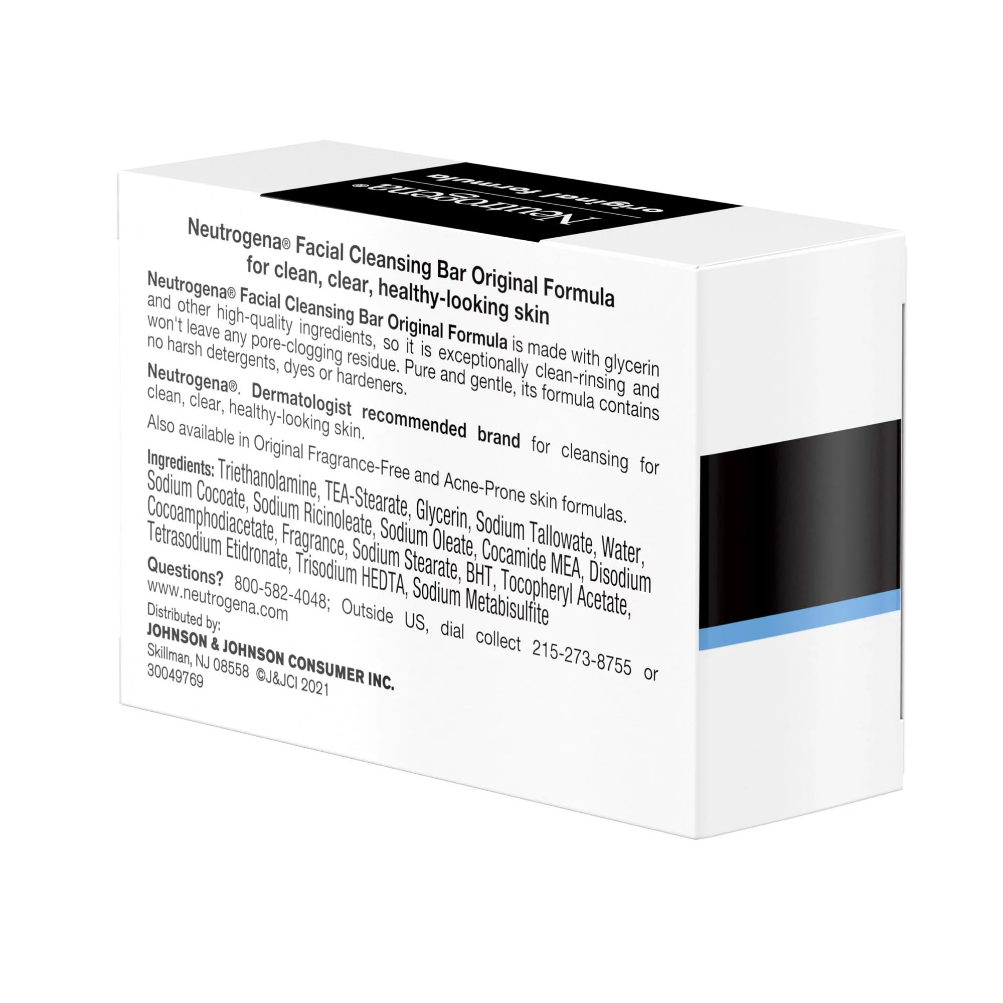 Neutrogena Facial Bar Original Formula rinse is clean, leaving skin balanced.