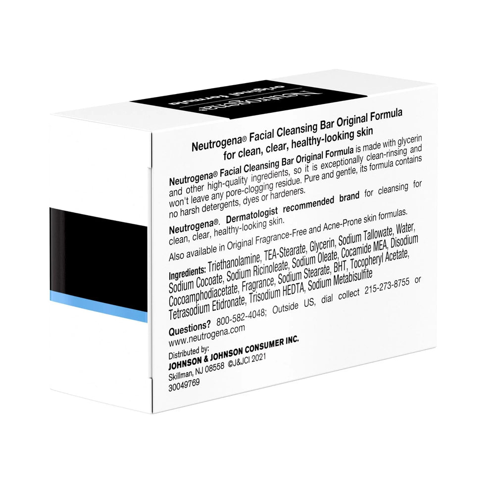 Neutrogena Facial Bar Original Formula hypoallergenic label signals daily gentle cleanse.