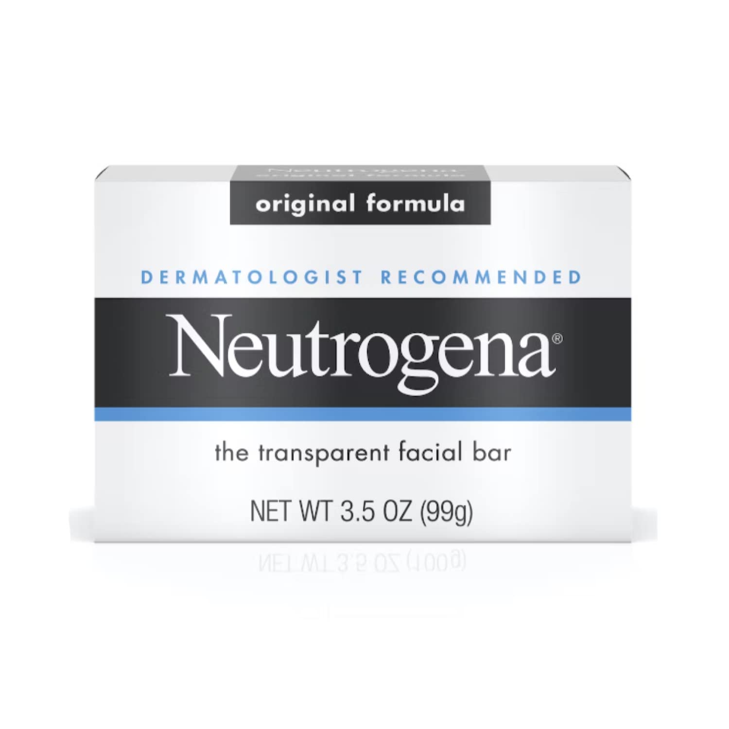 Neutrogena Facial Bar Original Formula on sink enables gentle daily cleansing for all skin types.