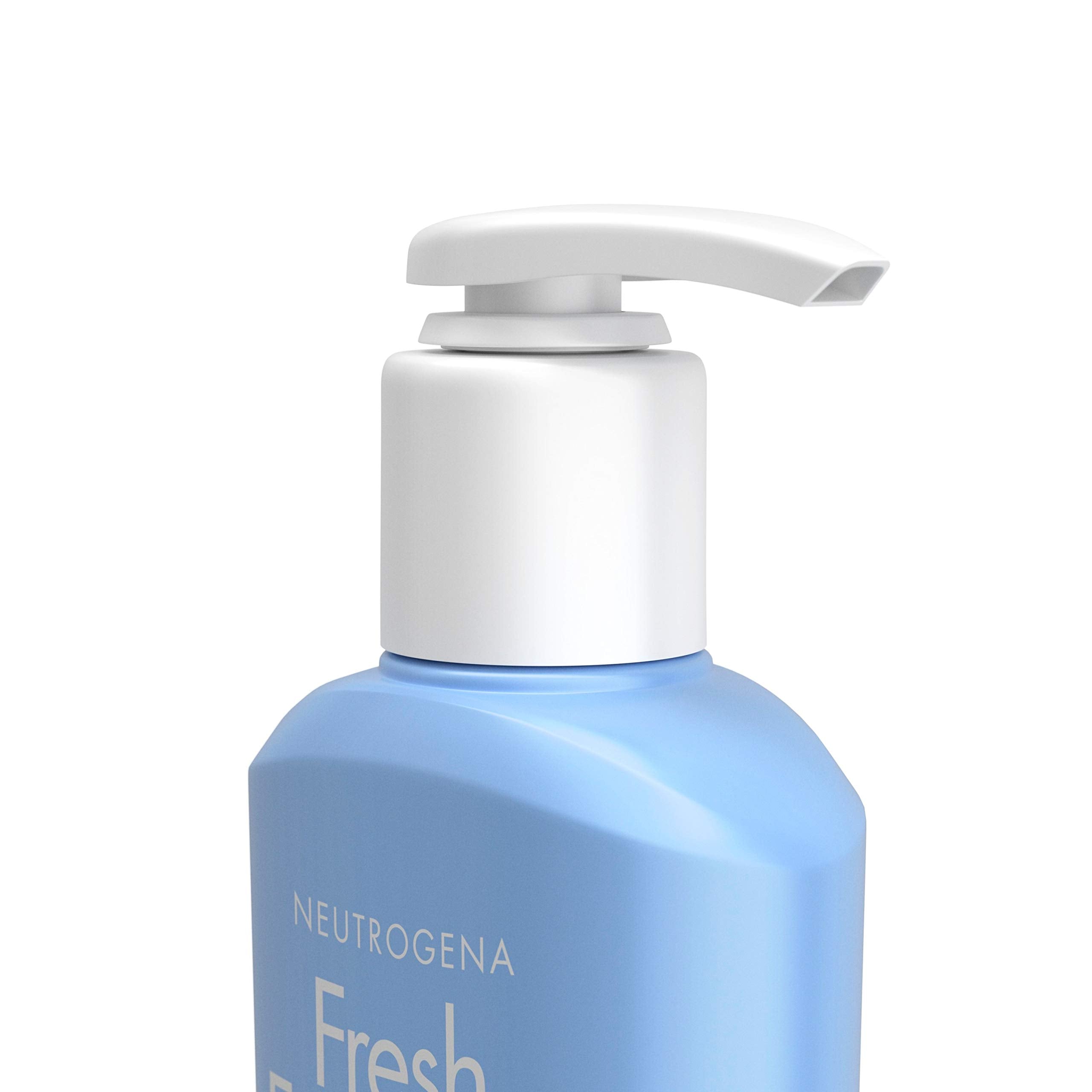 Product demonstrating makeup removal with Neutrogena Fresh Foaming Cleanser
