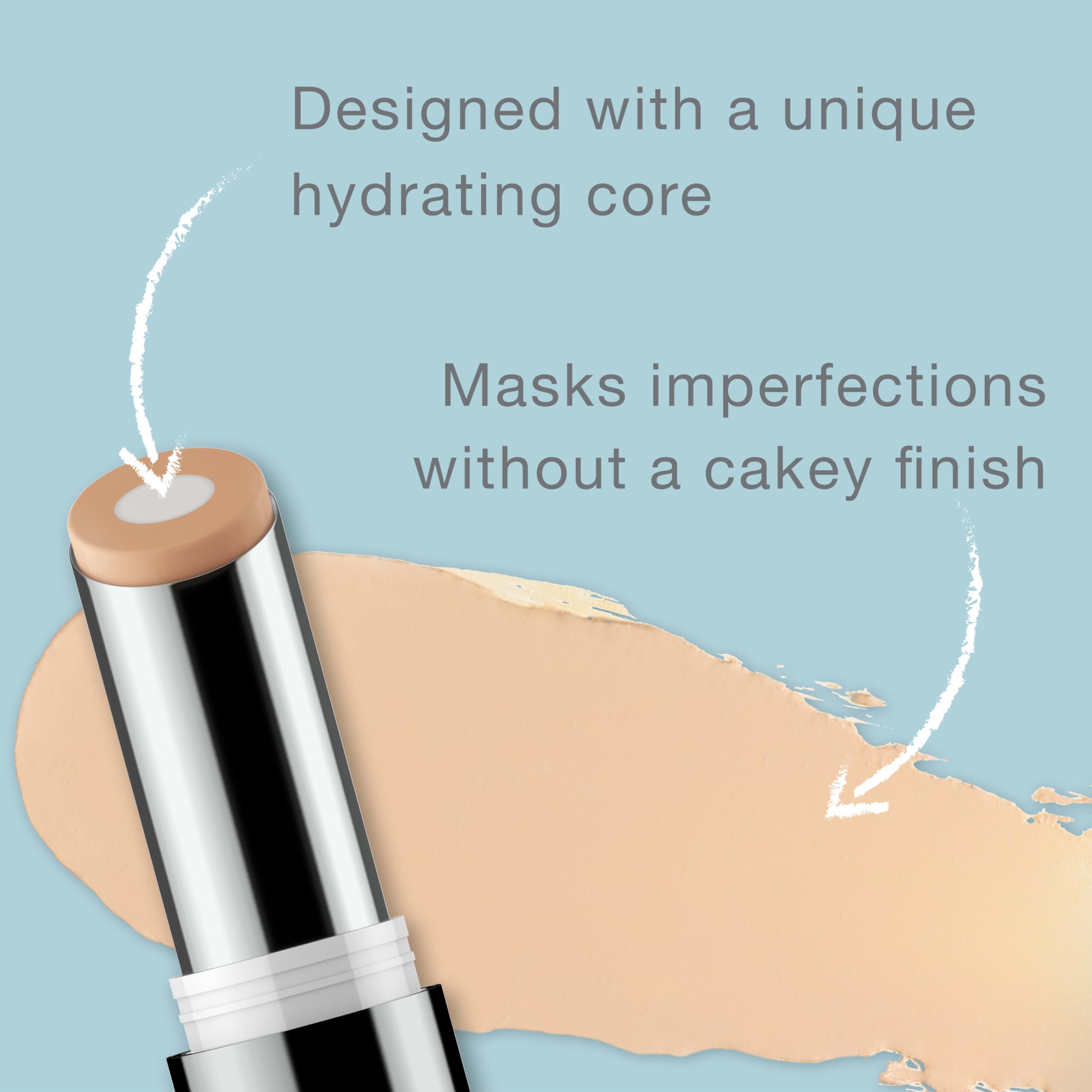 Neutrogena Hydro Boost concealer stick with hyaluronic acid core emphasizes hydration while concealing redness.