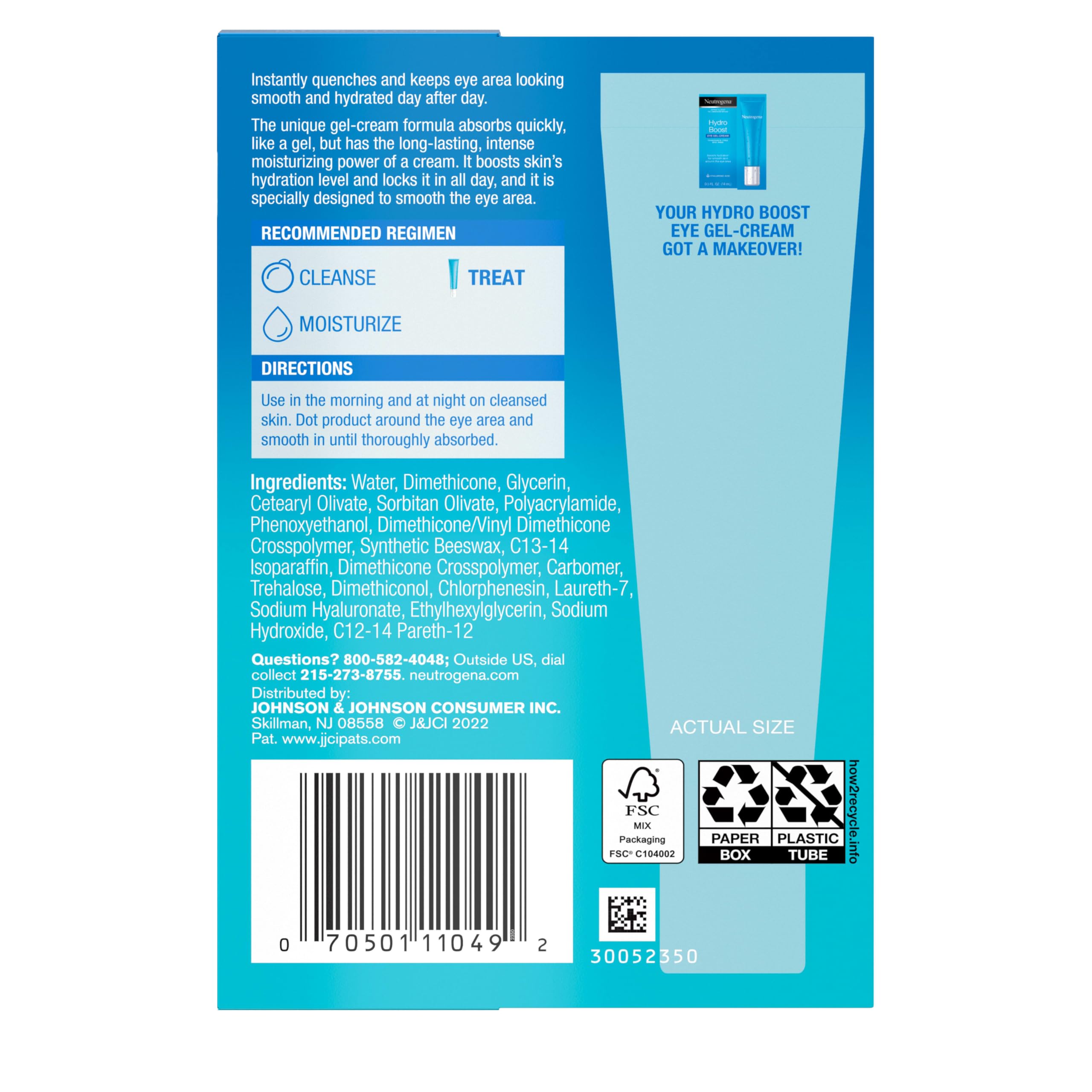 Neutrogena Hydro Boost daily-use eye care routine image illustrating consistency