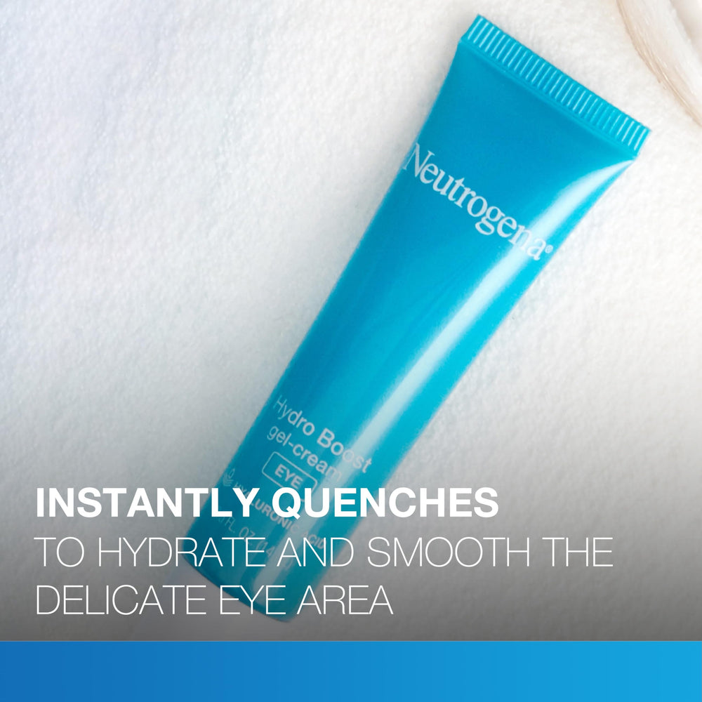 Neutrogena Hydro Boost eye gel cream texture demonstrating quick absorption