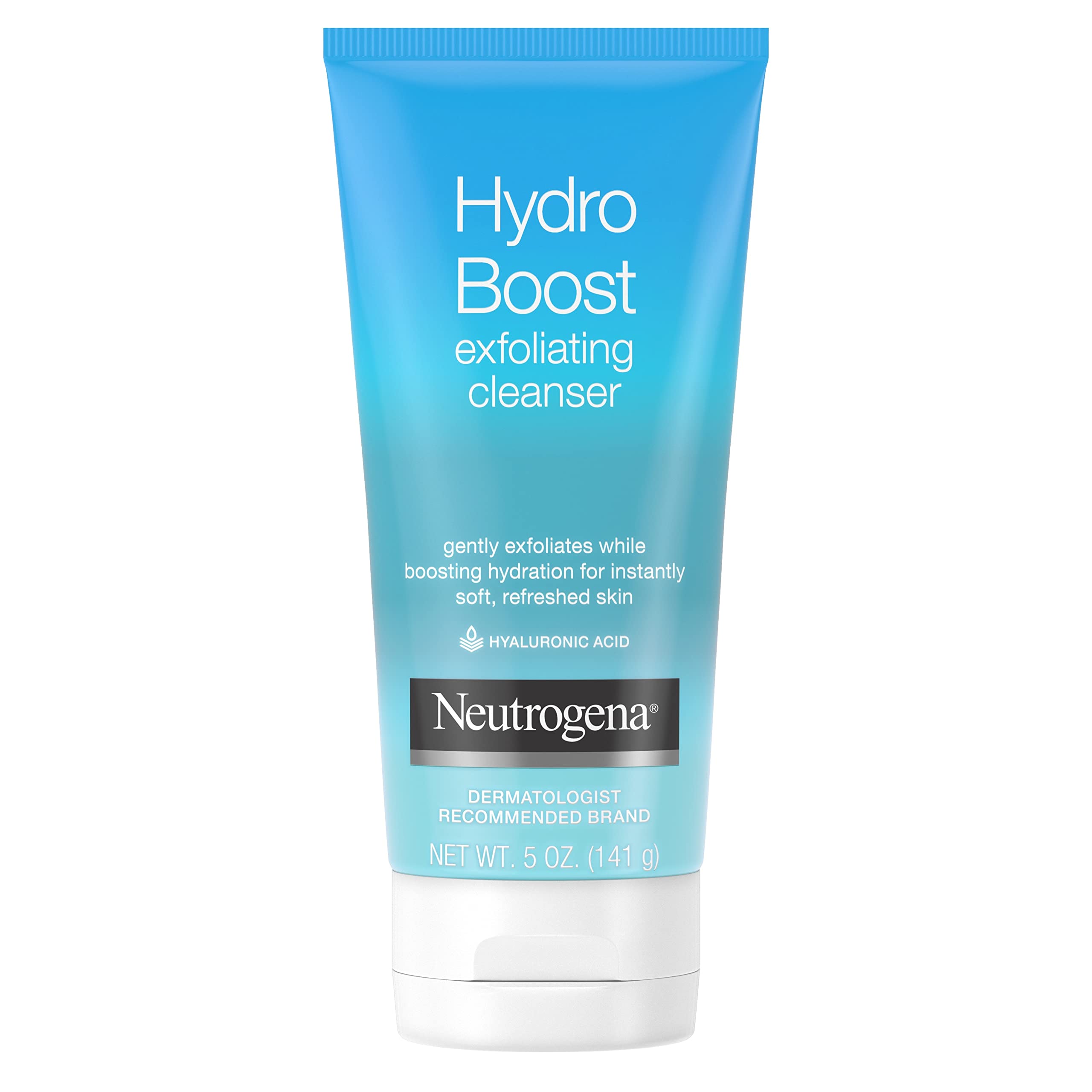 Neutrogena Hydro Boost face wash gel-cream texture ideal for gentle exfoliation and hydration.