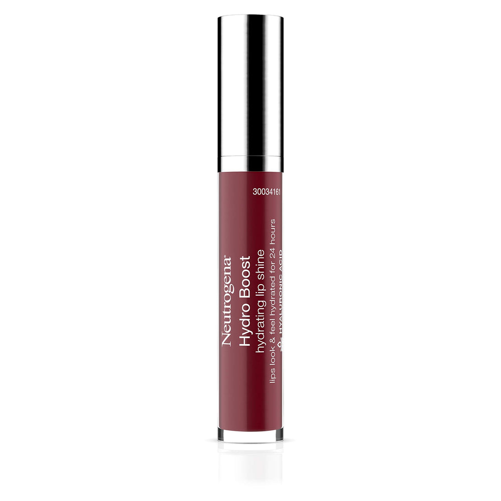 Neutrogena Hydro Boost Lip Gloss Velvet Wine tube—rich tint and hydration.