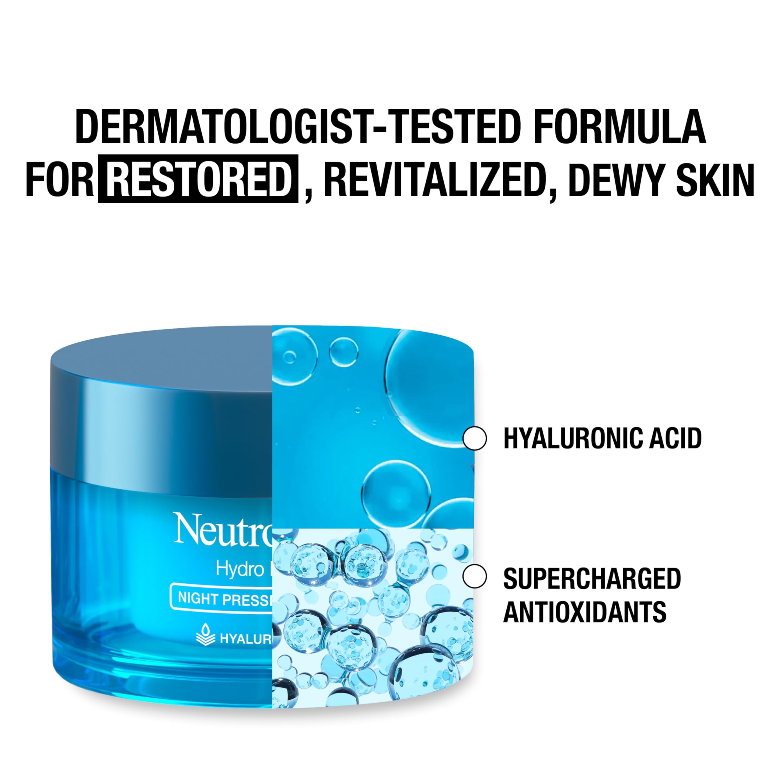 Neutrogena Hydro Boost Night Pressed Serum dispenser showing convenient nightly application.