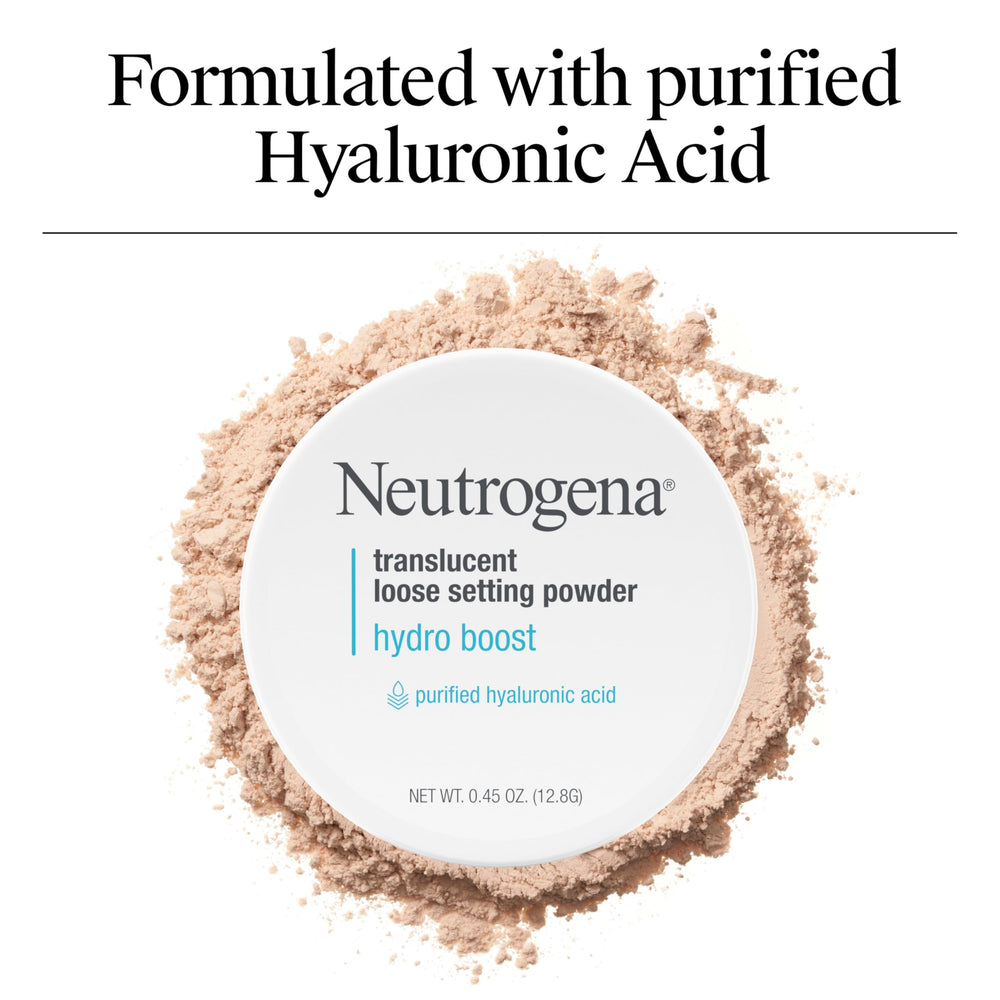 Neutrogena Hydro Boost powder application brush demonstrates quick, breathable setting.