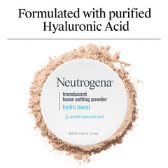 Neutrogena Hydro Boost powder application brush demonstrates quick, breathable setting.