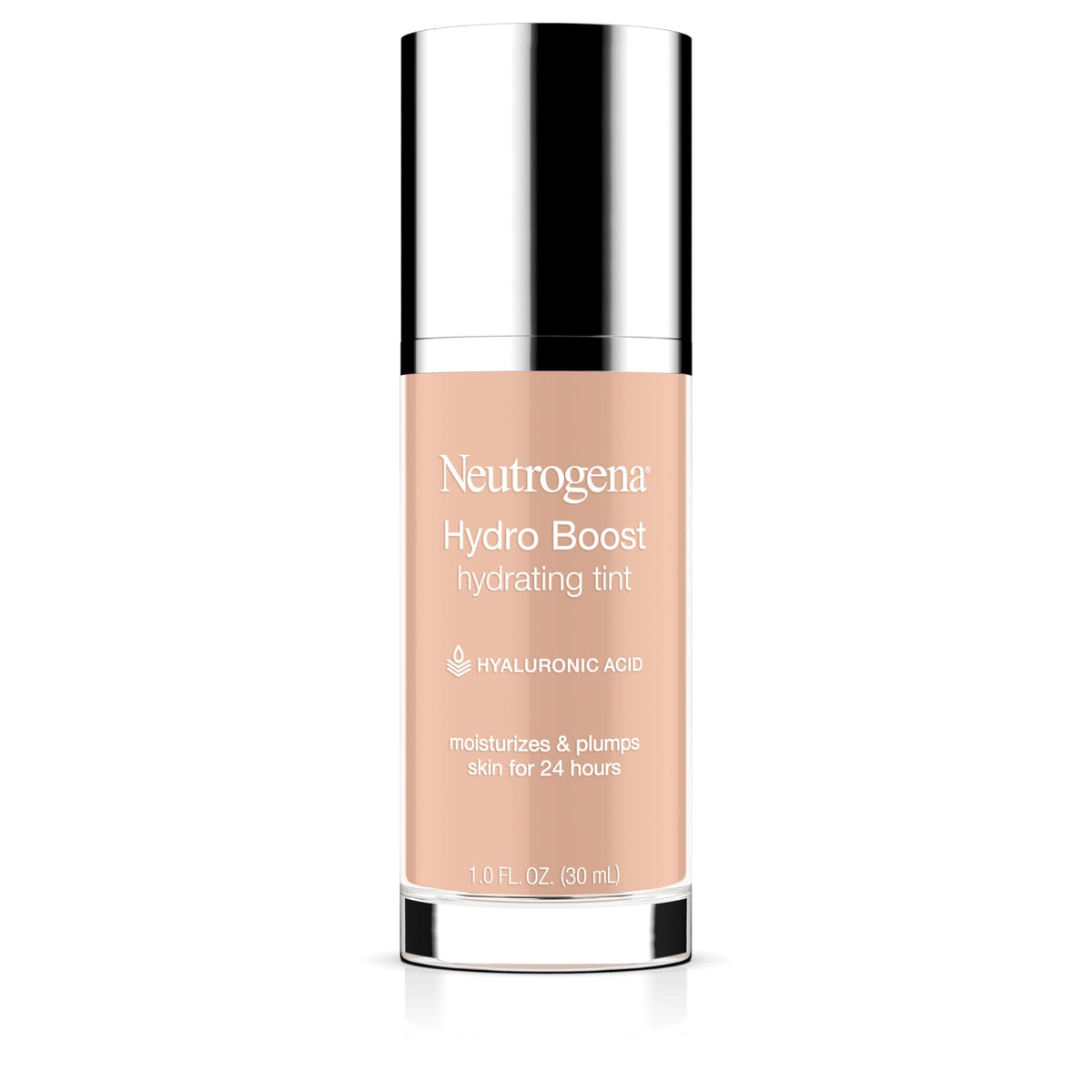Neutrogena Hydro Boost tint hidratante en botella, brinda hidratación y tono natural.