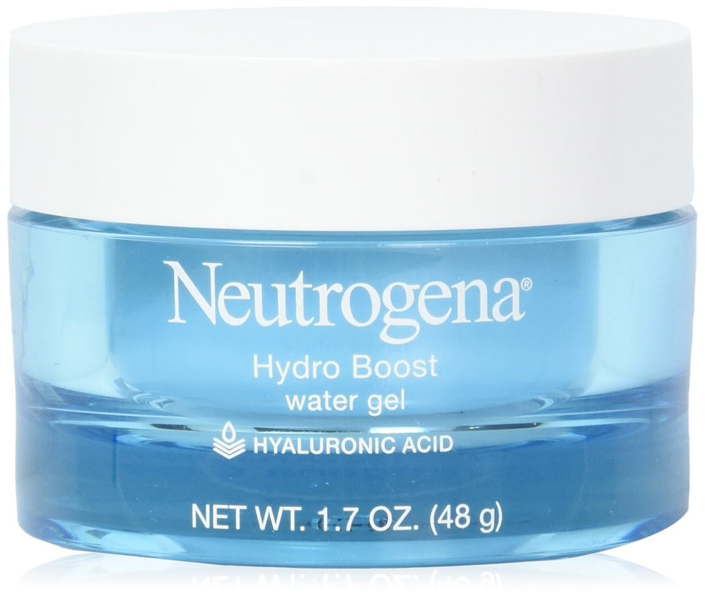 Neutrogena Hydro Boost Water Gel bottle close-up highlighting hydration support