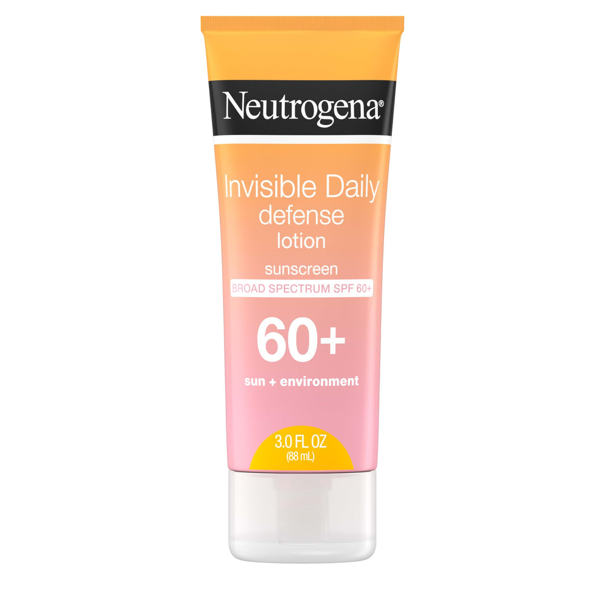 Neutrogena Invisible Daily Defense sunscreen bottle with SPF 60+ for all-day protection