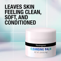 Neutrogena makeup melting cleansing balm on dry skin shows gentle cleansing.
