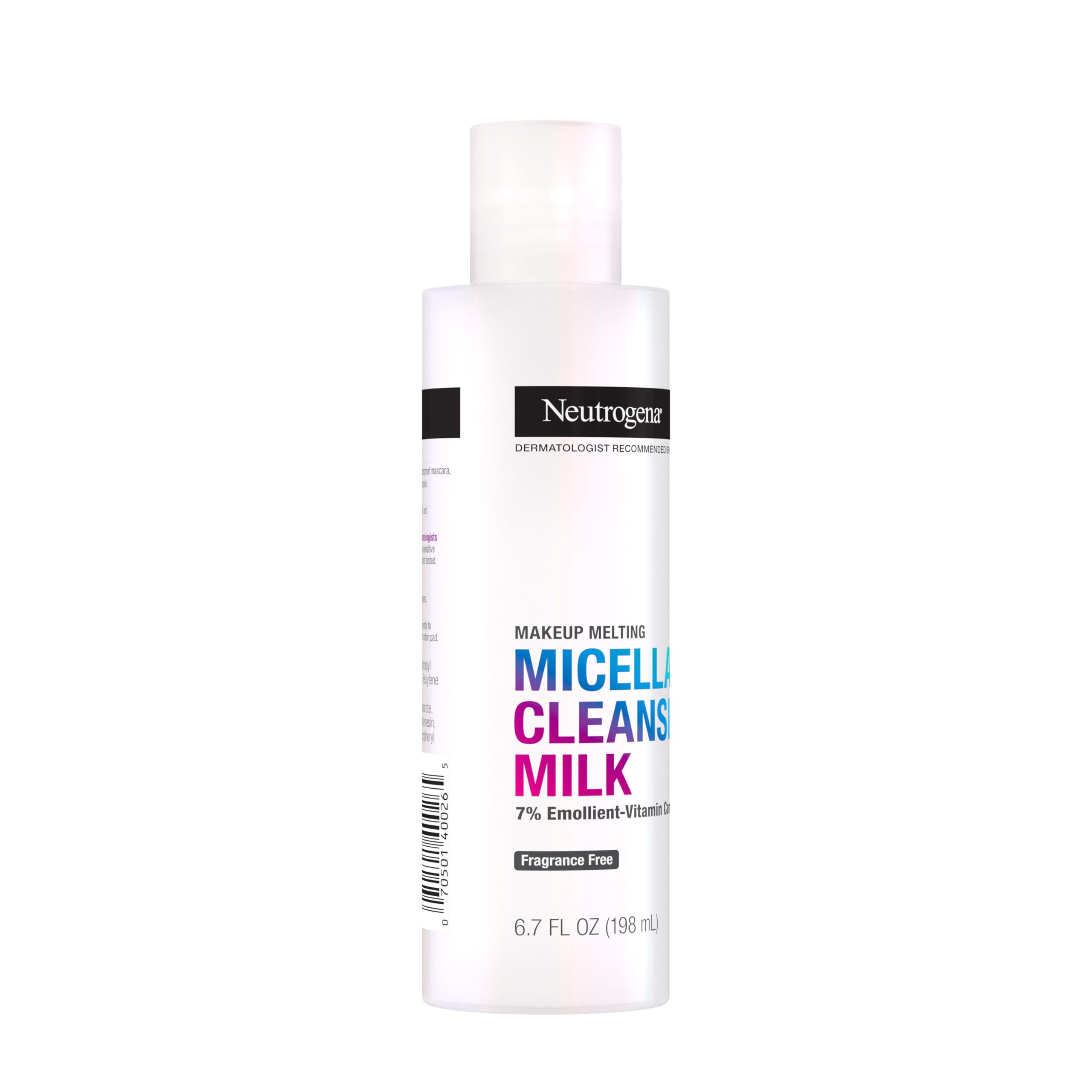 Neutrogena Makeup Melting Micellar Milk oil-free, ophthalmologist-tested cleansing