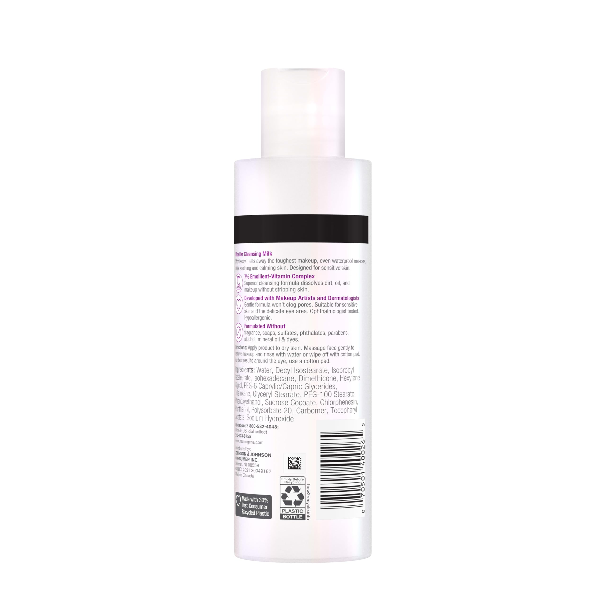 Neutrogena Makeup Melting Micellar Milk bottle used around the eye area