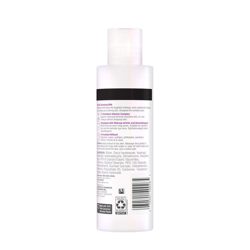 Neutrogena Makeup Melting Micellar Milk bottle used around the eye area