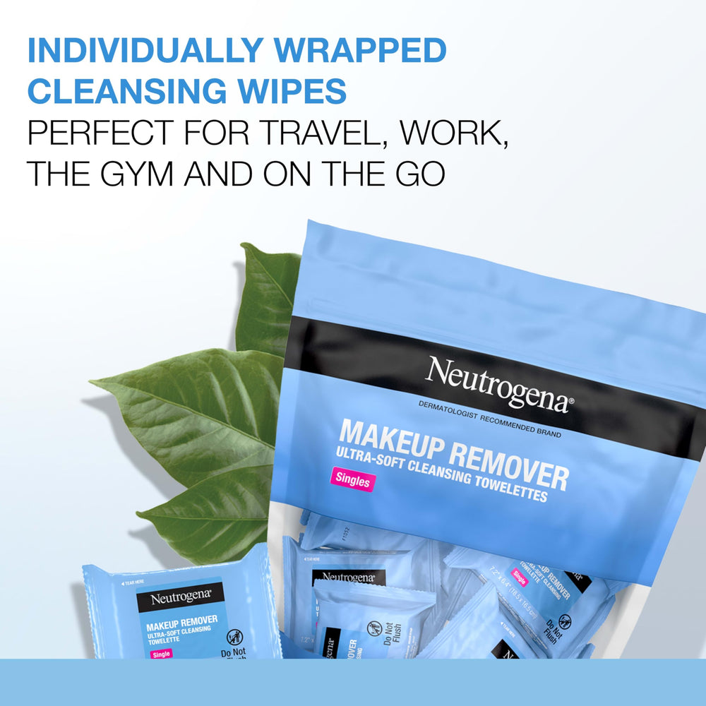 Neutrogena makeup remover wipes on the go for fast makeup removal.