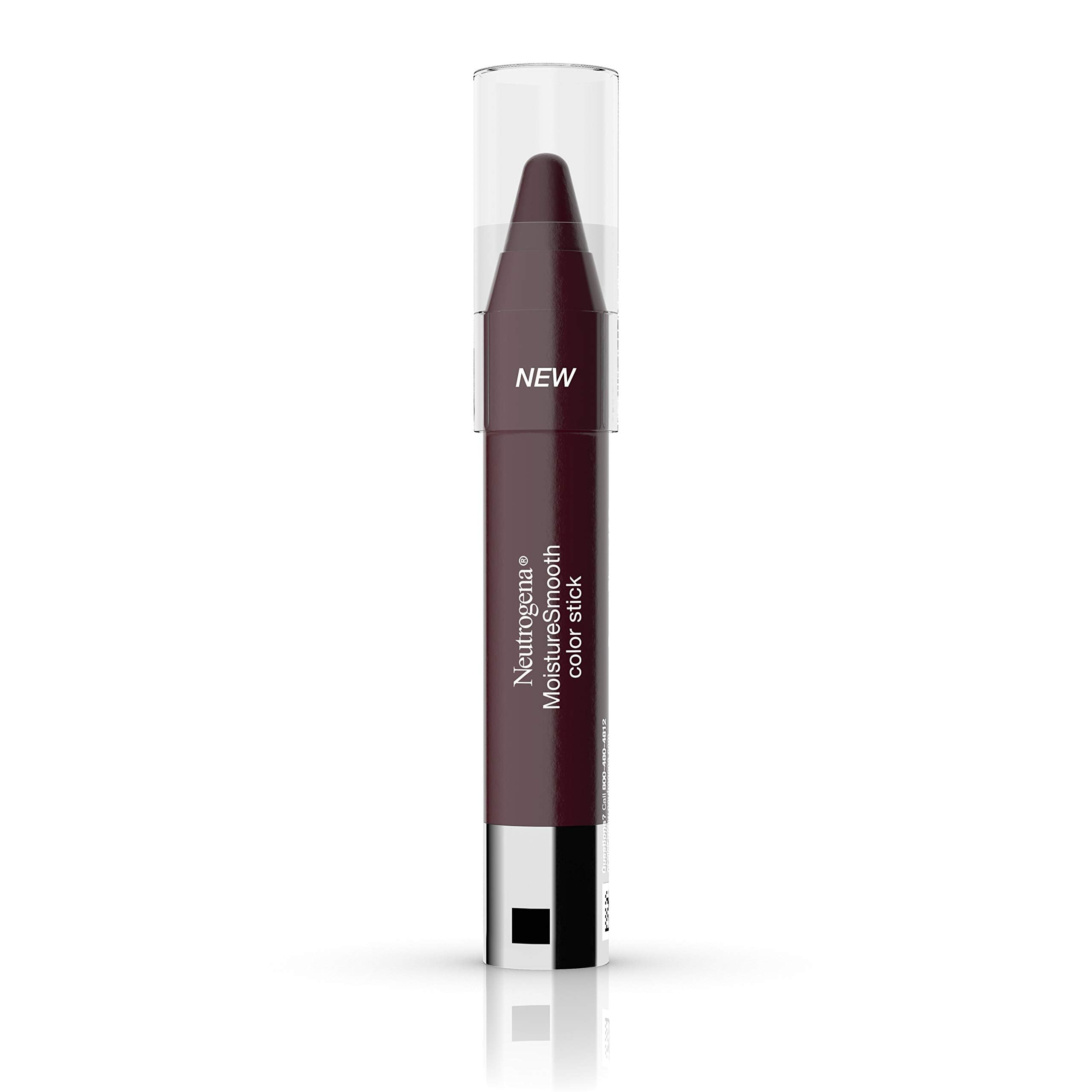 Neutrogena MoistureSmooth Color Stick tube hydrates lips with subtle color.
