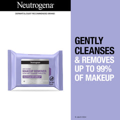 Neutrogena Night Calming cleansing wipes close-up showing soft fibers for gentle cleansing