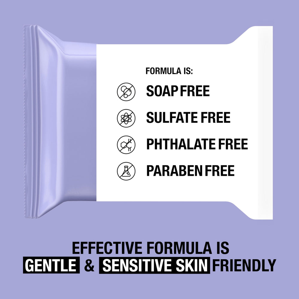 Neutrogena Night Calming wipes in action removing makeup effectively without rinsing