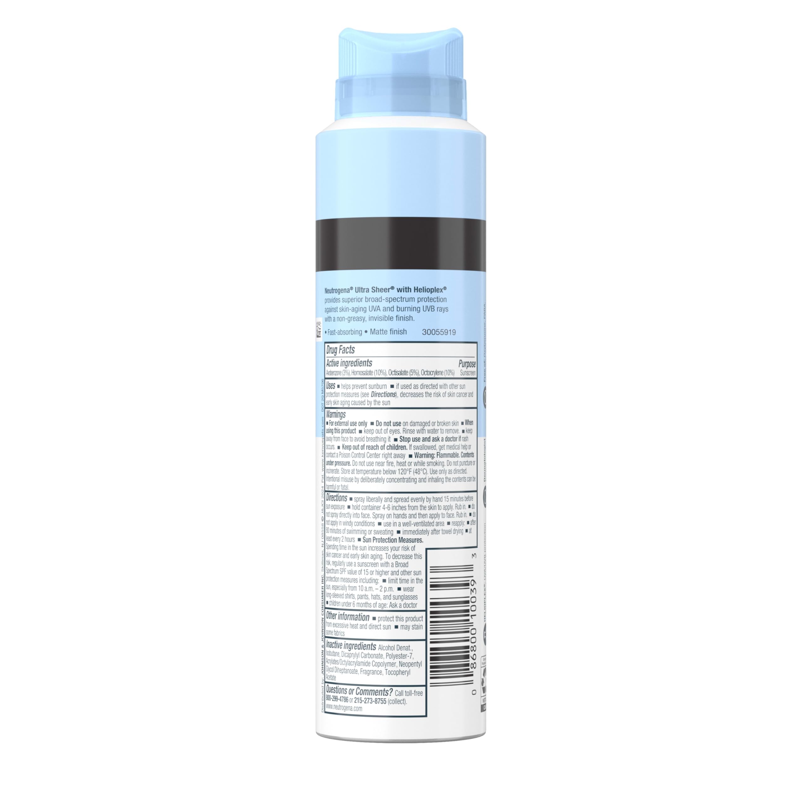 Neutrogena 5-ounce can in a three-pack for travel-ready protection.