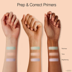 Swatch of Neutrogena Prep + Correct Primer green-toned cream on skin for color correction