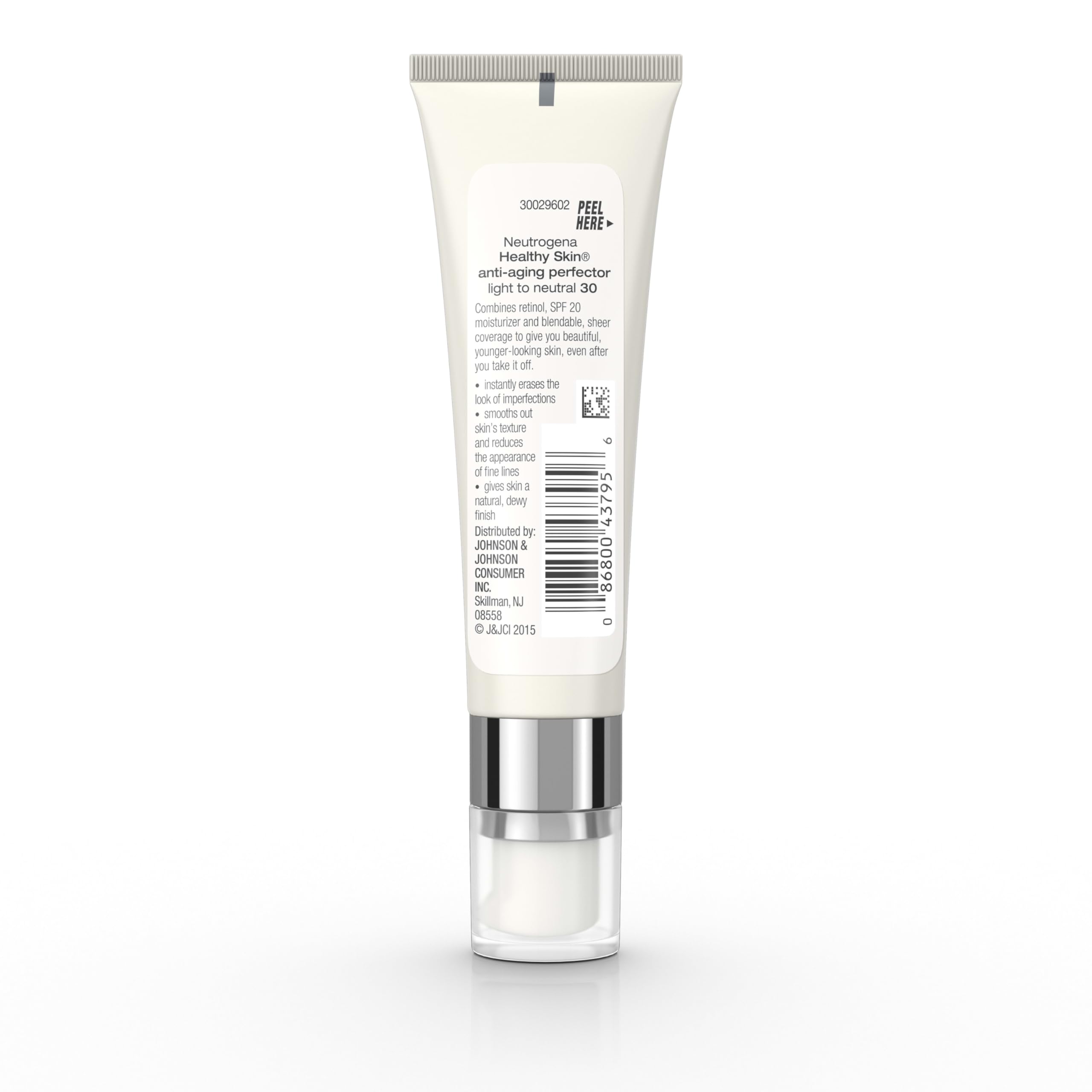 Neutrogena product tube close-up highlighting travel-friendly size.