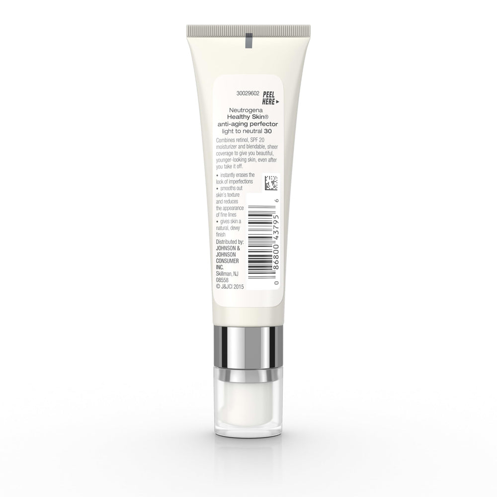 Neutrogena product tube close-up highlighting travel-friendly size.