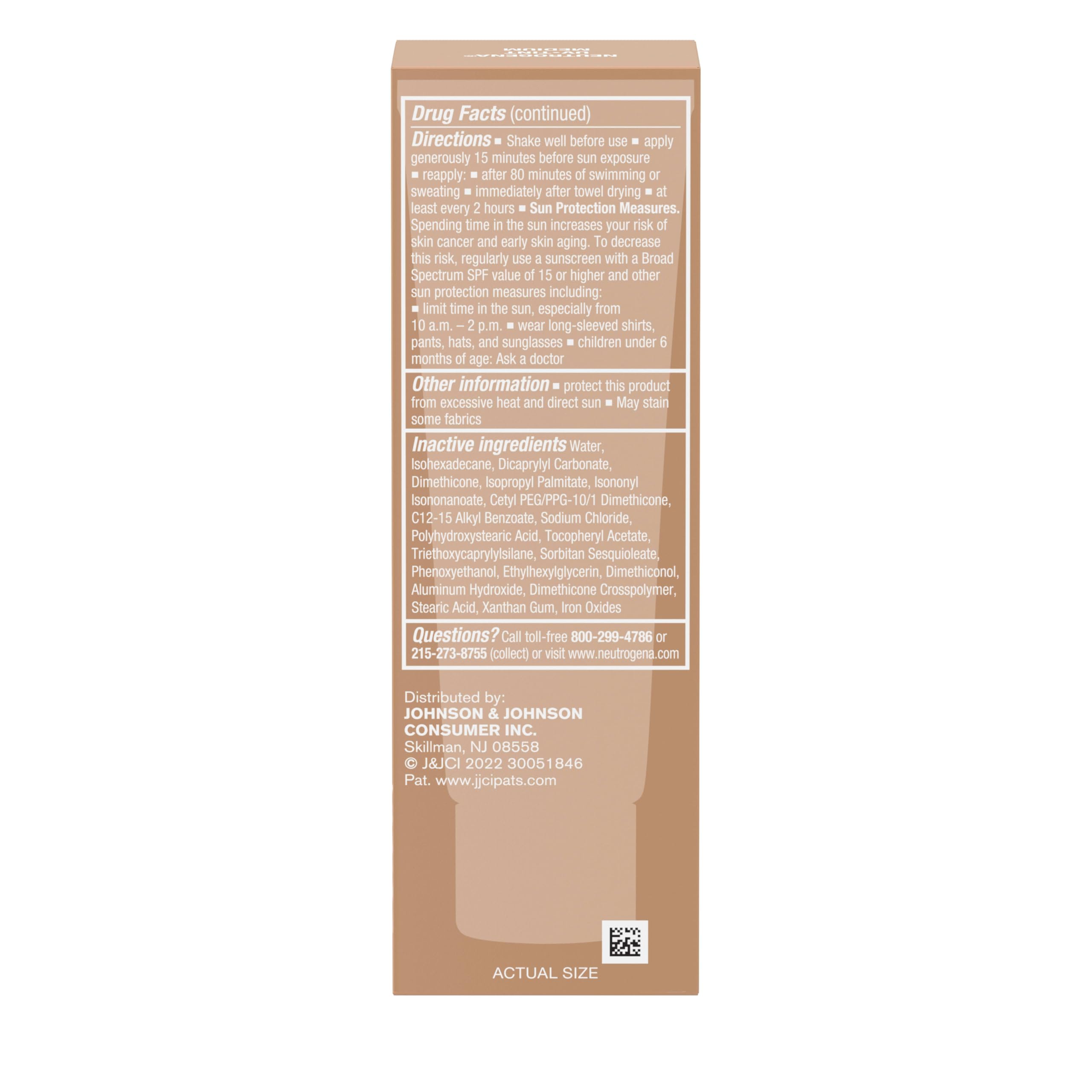 Neutrogena Purescreen dewy-finish on skin demonstrates radiant, natural-looking glow.