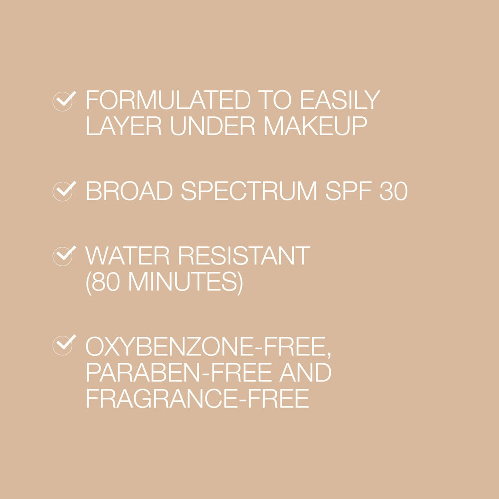 Neutrogena Purescreen+ Mineral UV Tint light application demonstrates sheer coverage under makeup