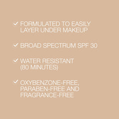 Neutrogena Purescreen+ Mineral UV Tint light application demonstrates sheer coverage under makeup