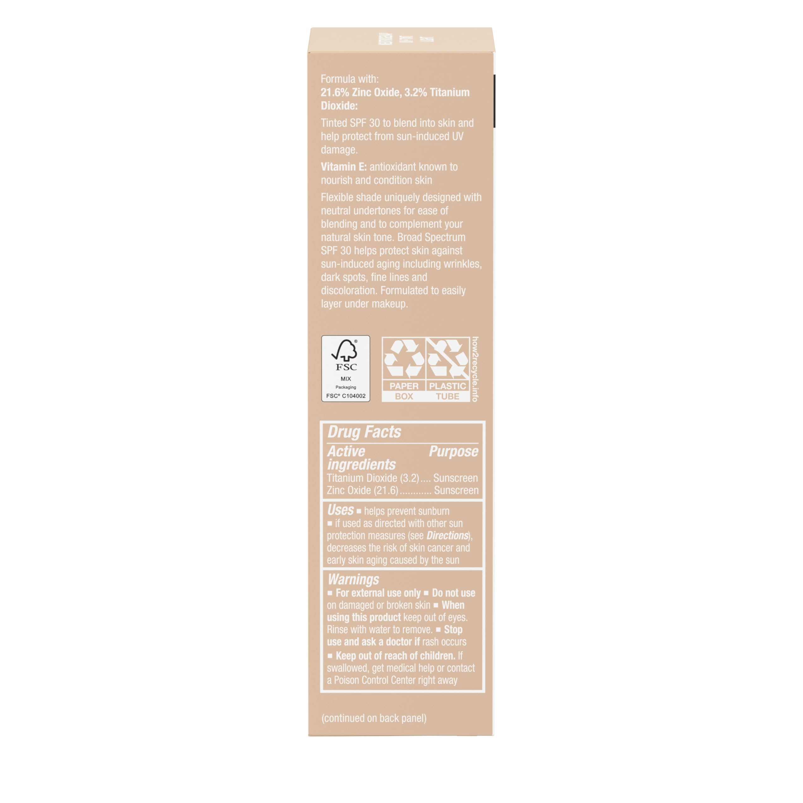 Neutrogena Purescreen+ Mineral UV Tint shade array shows even tone options