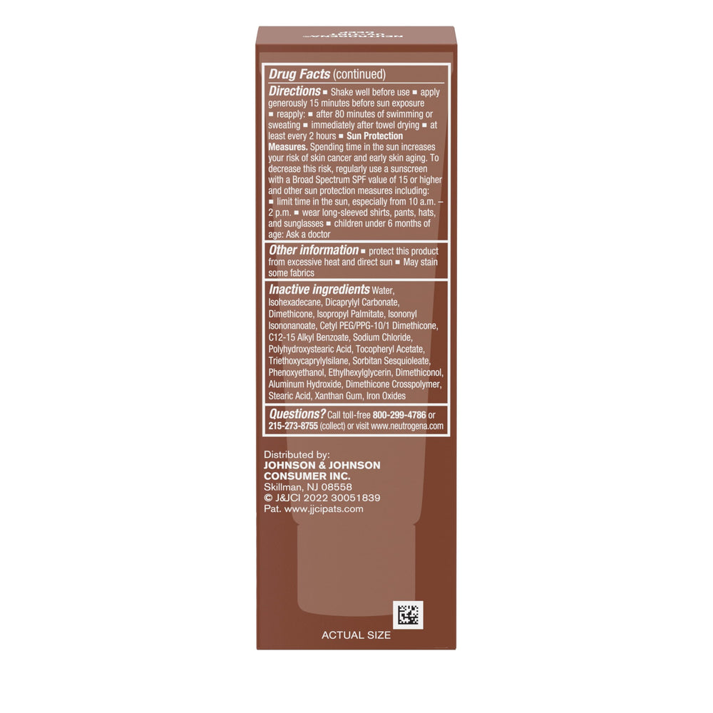 Neutrogena Purescreen+ 1.1 oz packaging shows convenient daily-use size.