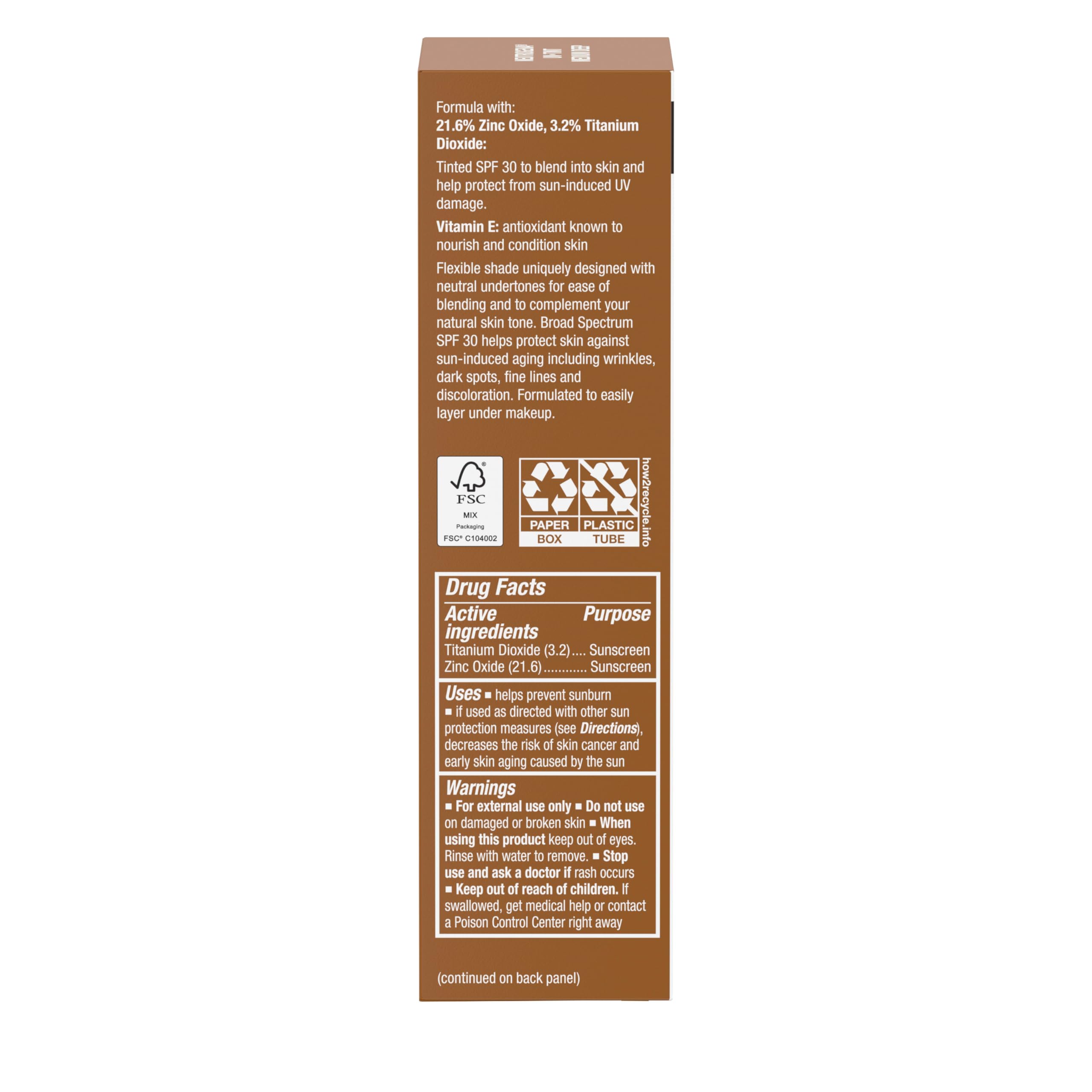 Neutrogena Purescreen+ packaging box highlights mineral SPF 30 protection.