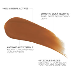 Neutrogena Purescreen+ tinted sunscreen silky texture delivers a dewy finish.