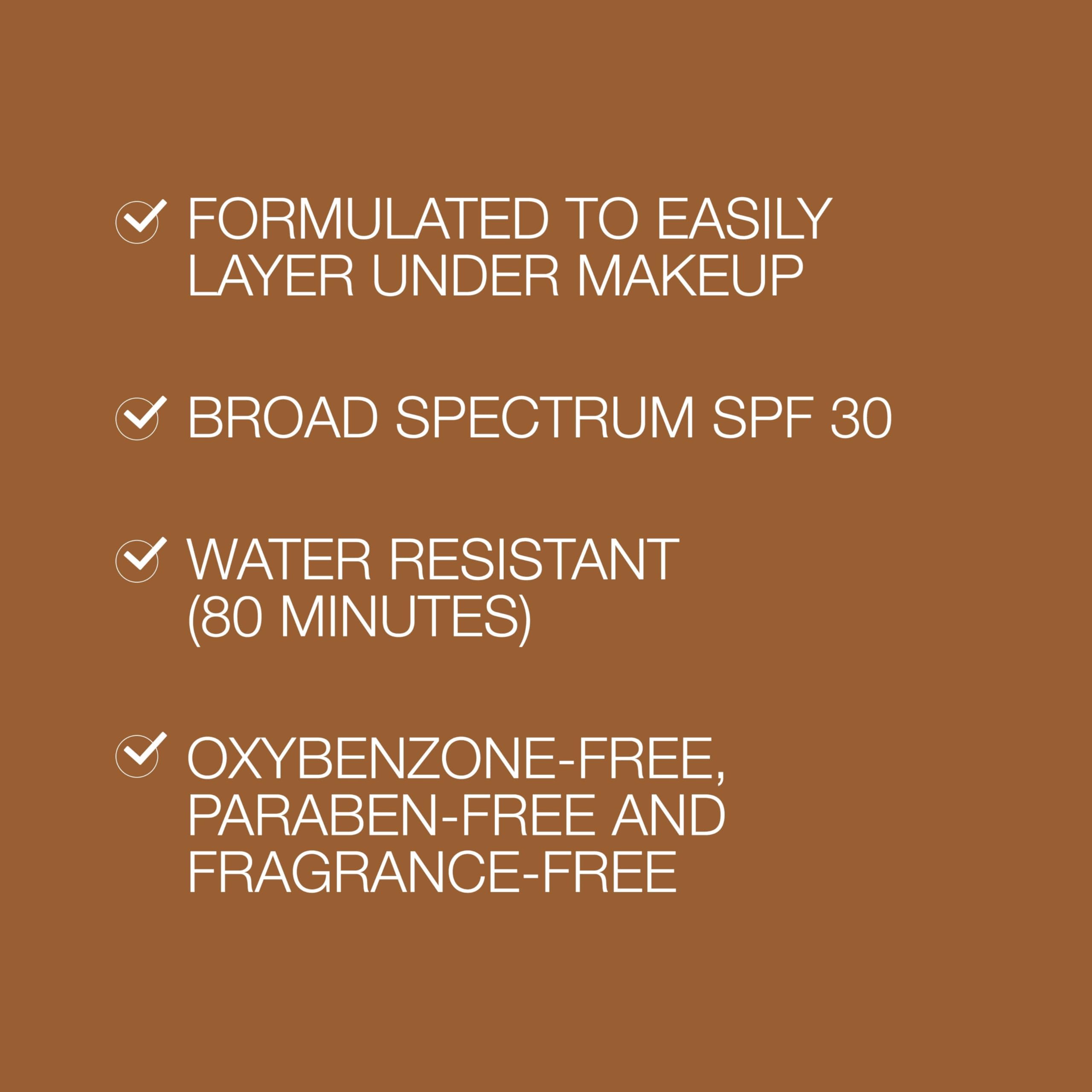 Neutrogena Purescreen+ Vitamin E-enriched formula nourishes skin during application.