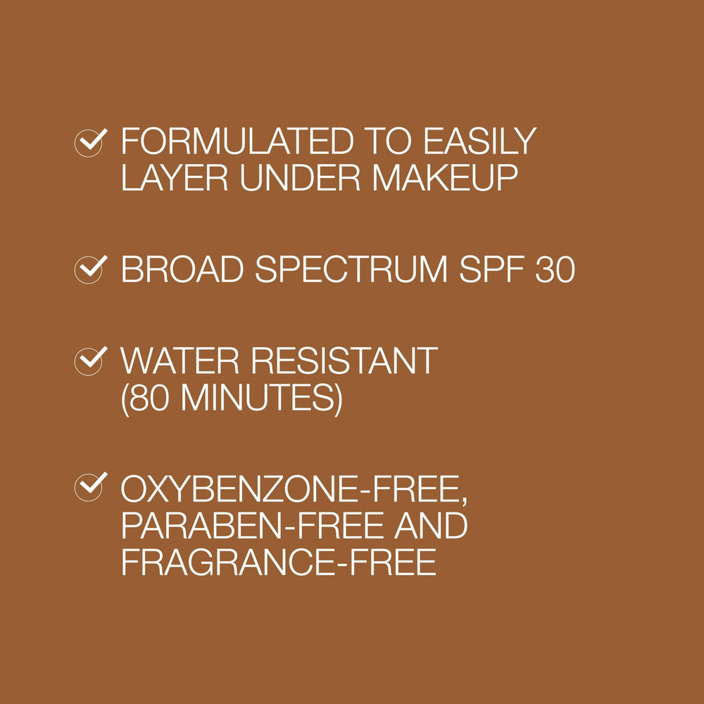 Neutrogena Purescreen+ Vitamin E-enriched formula nourishes skin during application.