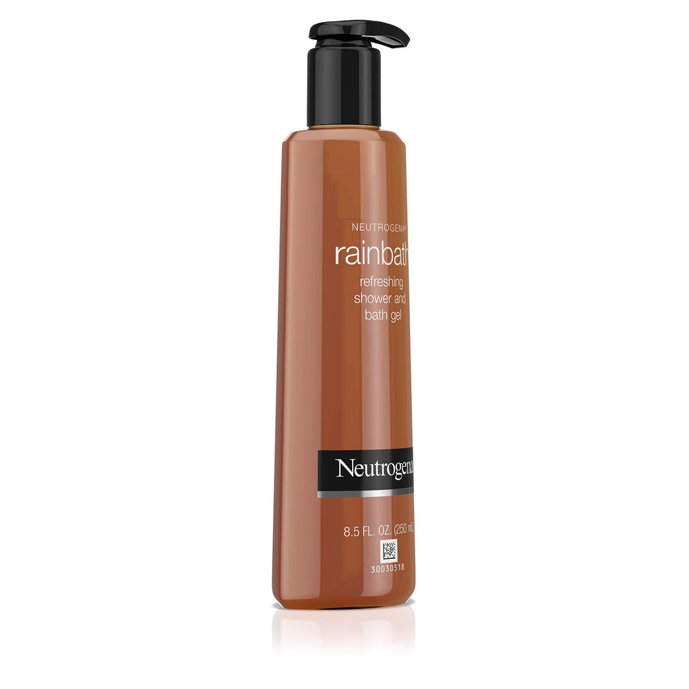 Neutrogena Rainbath Gel in shower scene delivering a refreshing cleanse.