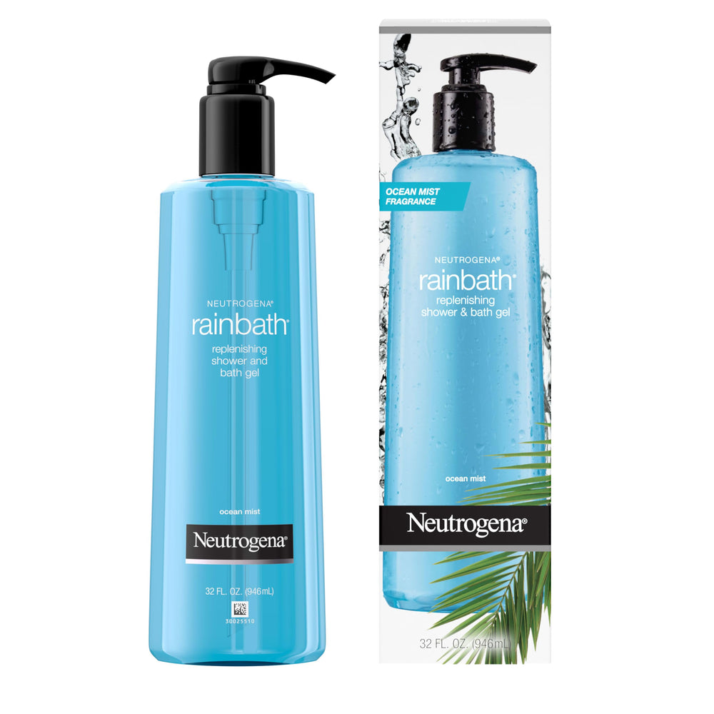 Neutrogena Rainbath Ocean Mist lather close-up — luxurious creaminess cleans without over-drying