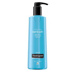 Neutrogena Rainbath Ocean Mist pump label close-up — recognizable branding and size