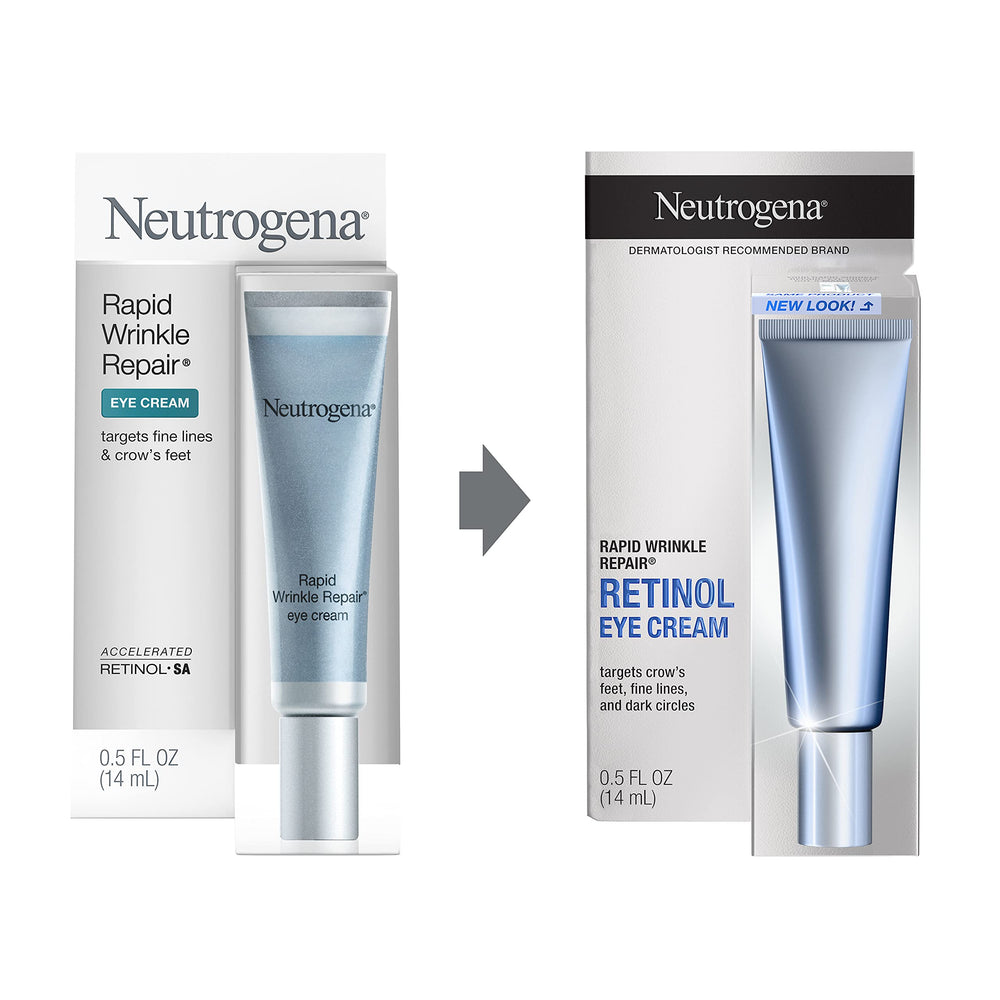 Neutrogena Rapid Wrinkle Repair eye cream with hyaluronic acid formula.