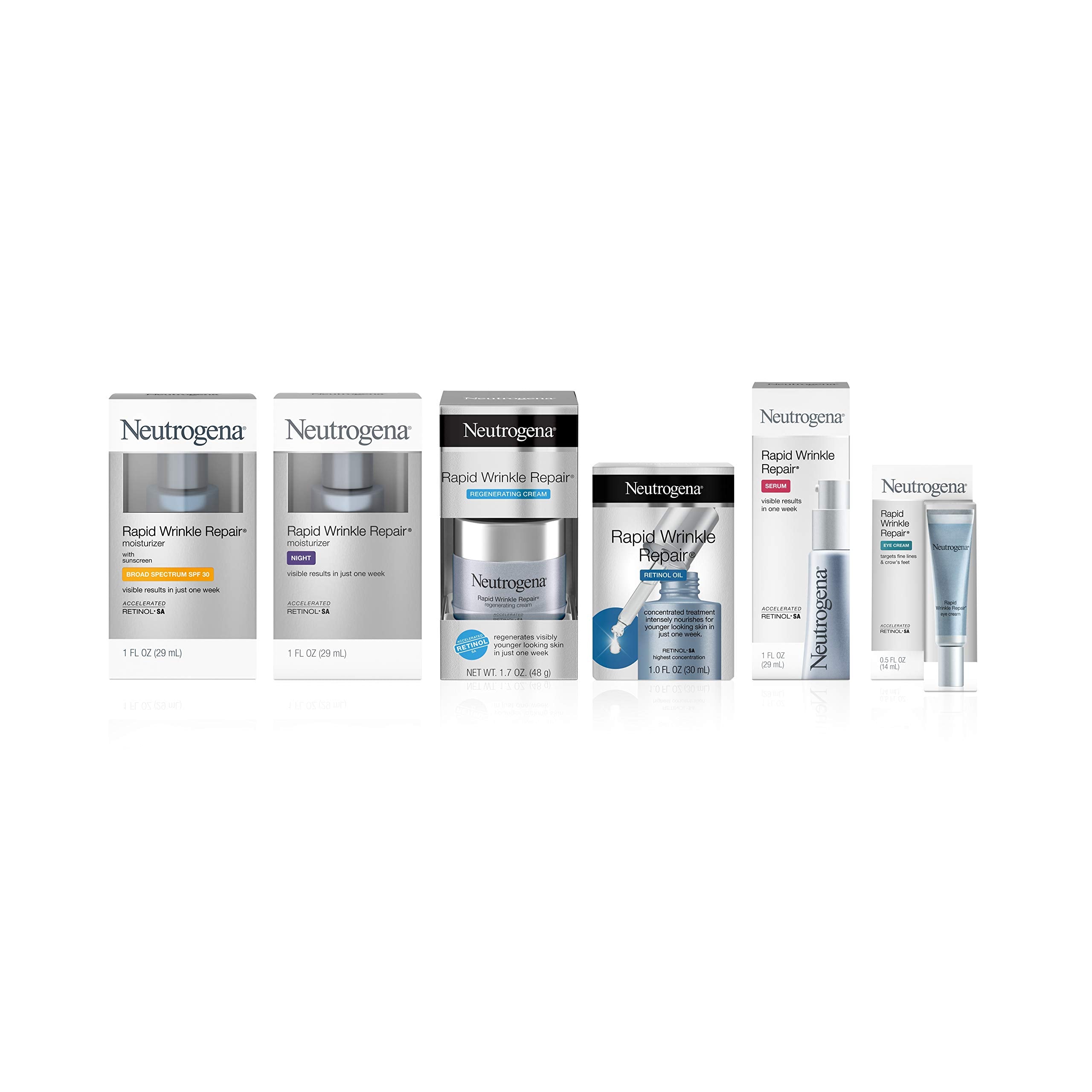 Neutrogena Rapid Wrinkle Repair under-eye application showing gentle use.