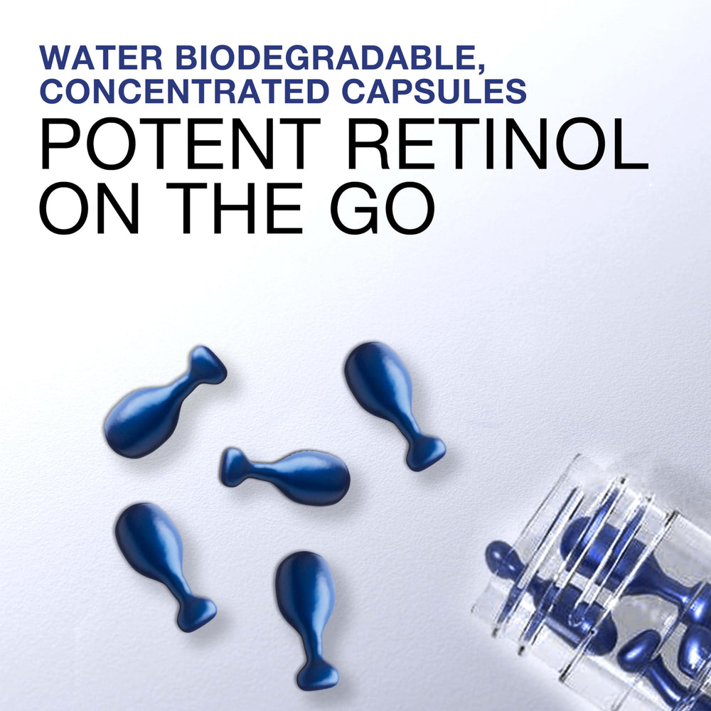 Neutrogena Rapid Wrinkle Repair capsule being twisted open to reveal retinol dose.