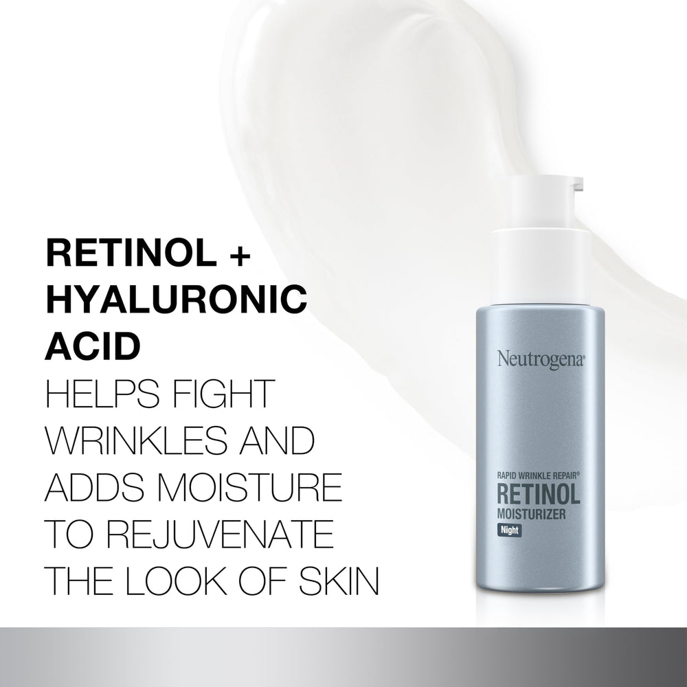 Cream texture swatch of Neutrogena Rapid Wrinkle Repair for smooth application