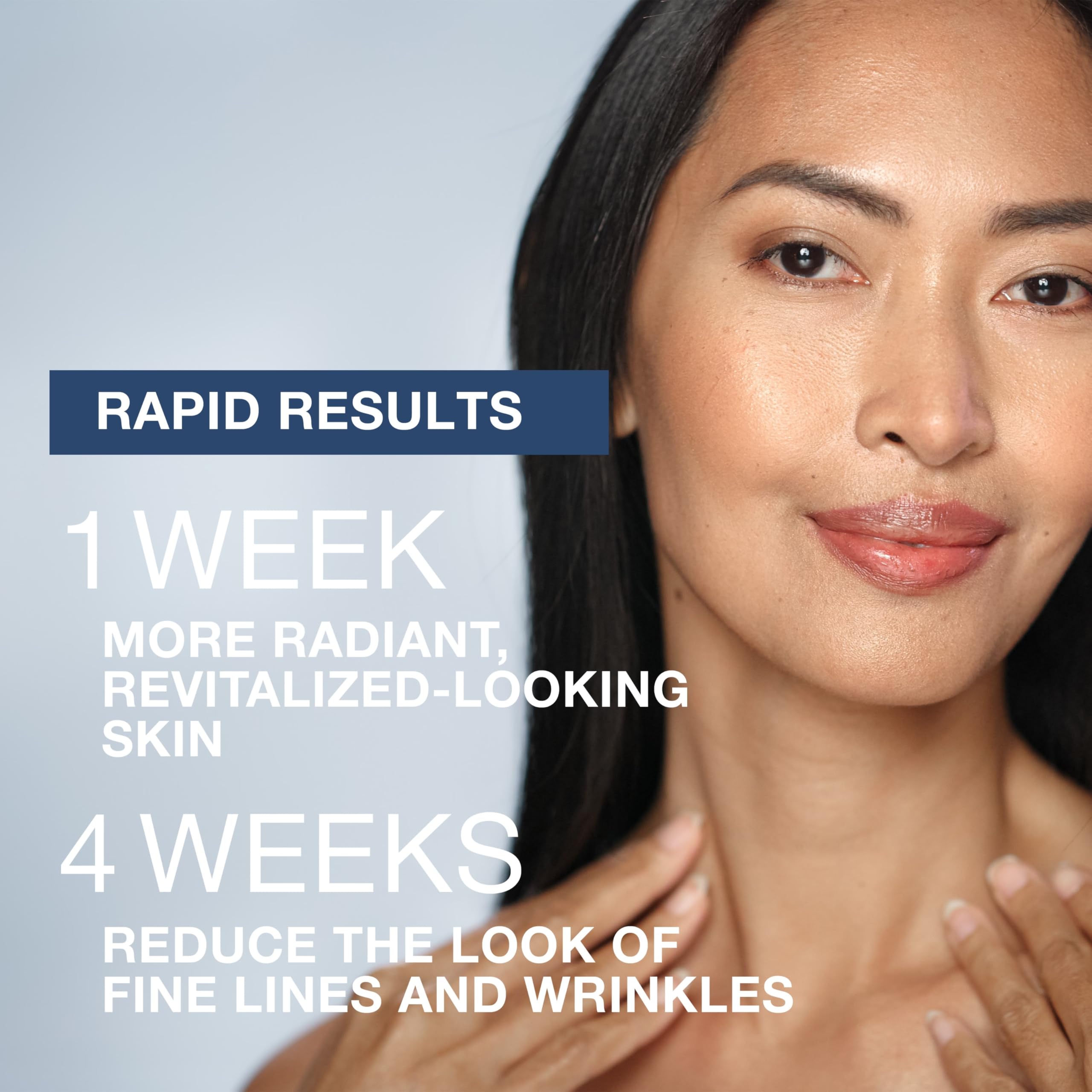 Neutrogena Rapid Wrinkle Repair fragrance-free label emphasizes hypoallergenic, non-irritating formula.