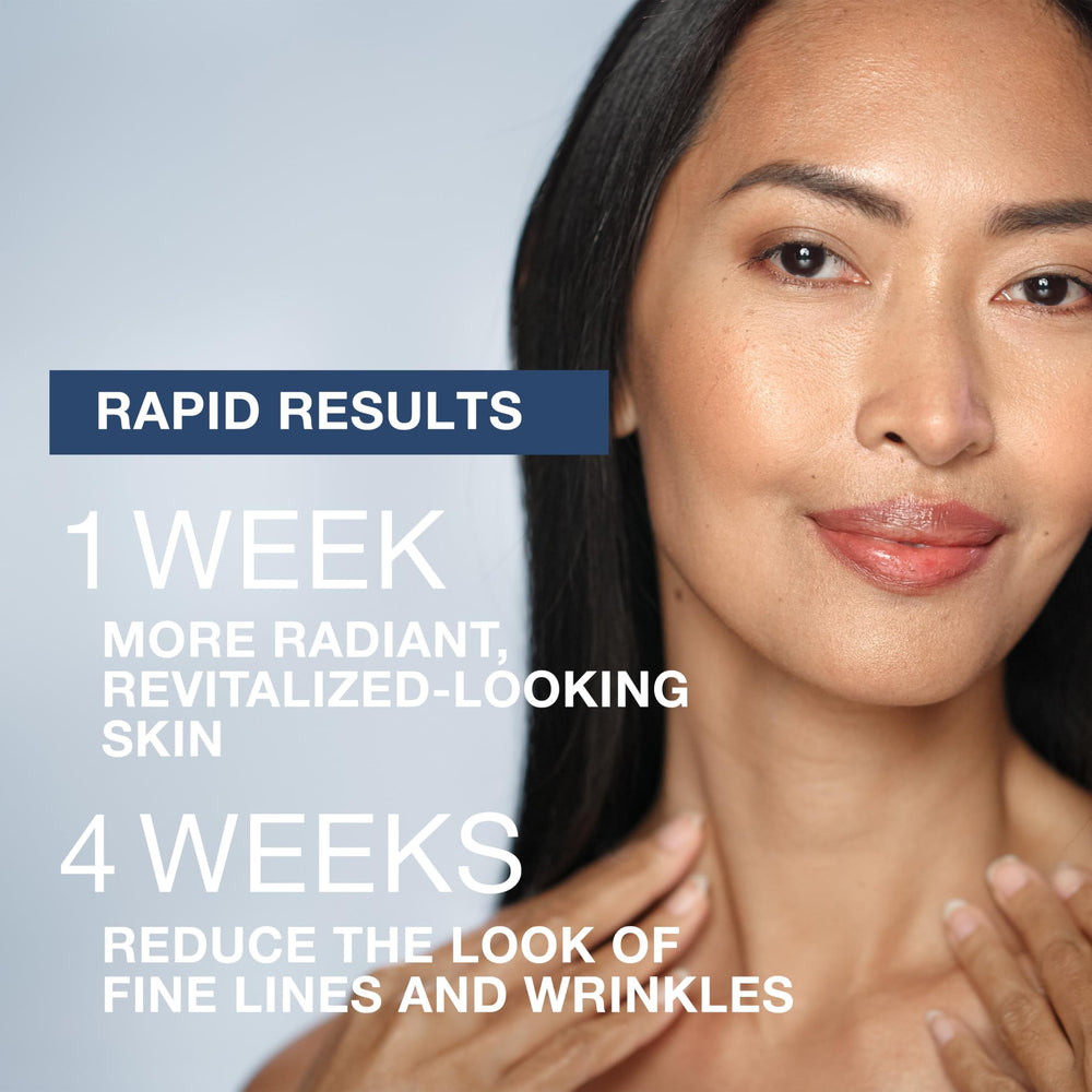 Neutrogena Rapid Wrinkle Repair fragrance-free label emphasizes hypoallergenic, non-irritating formula.