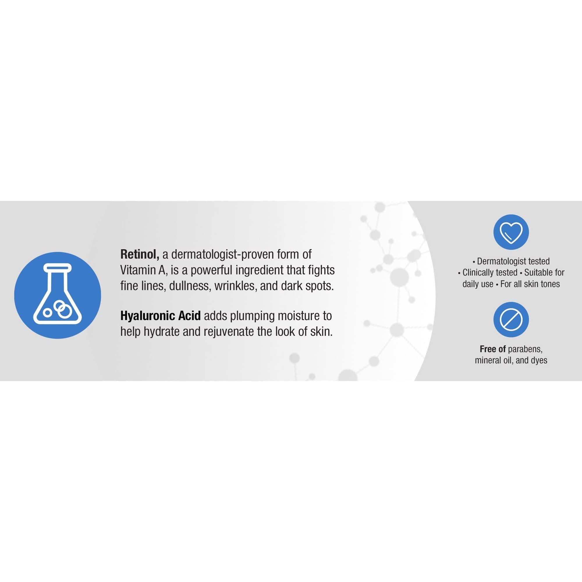 Neutrogena Rapid Wrinkle Repair with hyaluronic acid for daily moisturization.
